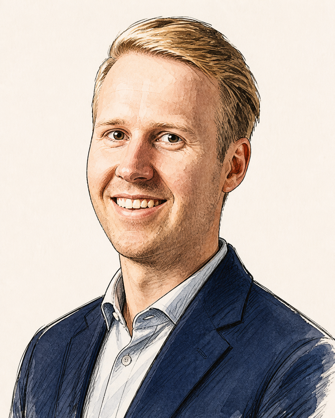 Illustrert portrett av Simon Killie fra Laup.ai